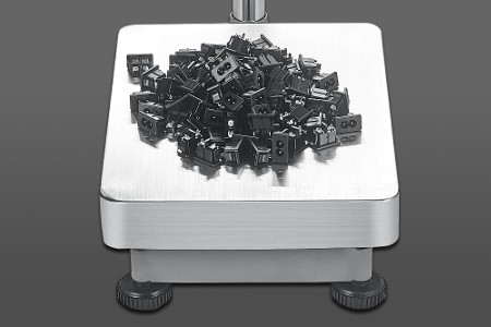 Metallic Pieces Weighed on BCT Counting Scale