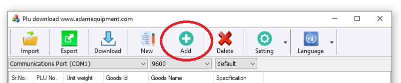Click the add button to add a line
