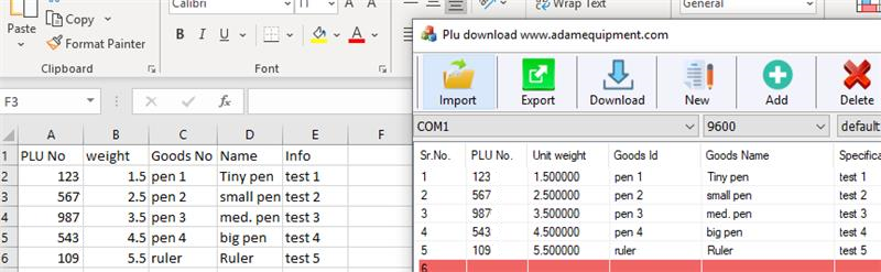 Setup your excel file
