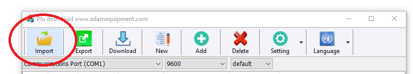 Click the import button to import your excel file