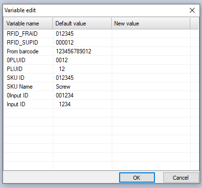 Variable Edit Window