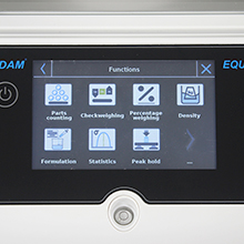 Icon-Driven Menus Equinox precision balances menu